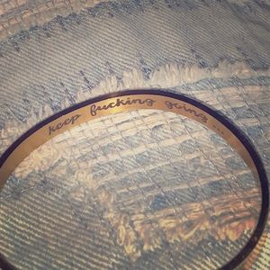Keep f***ing going gold bracelet